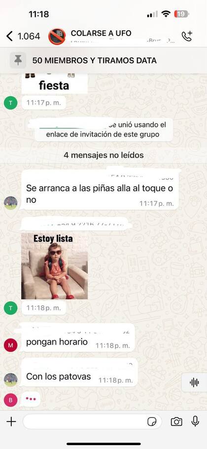 Los chats del grupo de Whatsapp donde planeaban las avalanchas