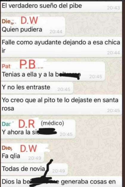 Los chats del grupo fueron difundidos por redes sociales