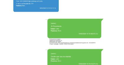 Los chats entre Cantero y Martínez Sosa