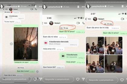 Los chats entre Pampita y Roberto (Foto: Instagram @pampitaoficial)