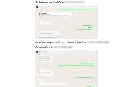 Los chats presentados como prueba