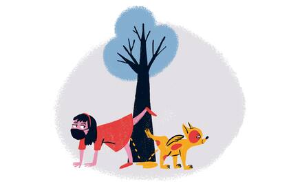 Los chicos salen y ¡jussssto! se les ocurre ir al baño.