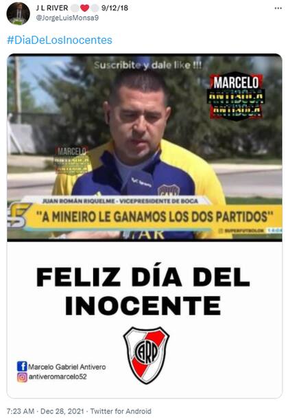 Los chistes de fútbol también se viralizaron este Día de los Inocentes