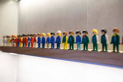 Los clásicos muñecos encontraron su lugar en la cocina.