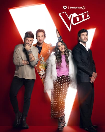 Los coaches de la versión española de La Voz: Pablo López, Mika, Malú y Sebastián Yatra (Foto: Instagram @antena3com)
