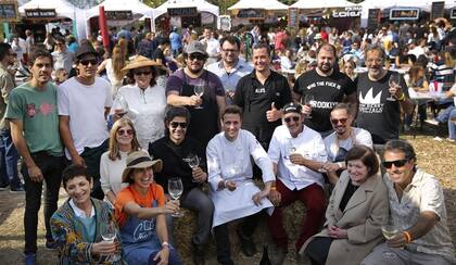 Los cocineros reunidos, ayer en San Isidro