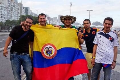 Los colombianos, en Copacabana, Río de Janeiro