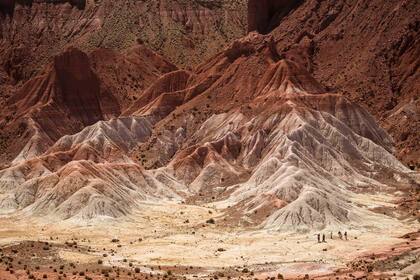 Los colores del Valle de Marte o Valle de la Luna jujeño, en Cusi Cusi