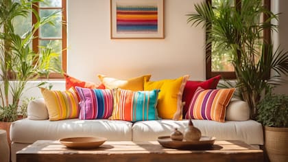 Los colores vibrantes se relacionan directamente con el buen ánimo de quienes viven en la casa