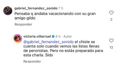 Los comentarios de Villarruel
