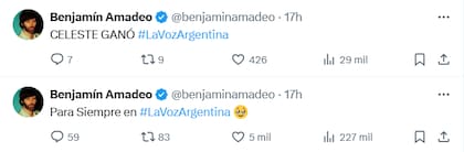 Los comentarios de Benjamín Amadeo en su cuenta de X
