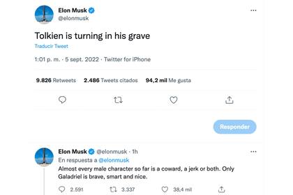 Los comentarios de Elon Musk sobre El Señor de los Anillos: Los Anillos del Poder