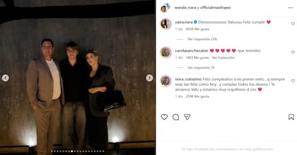 Los comentarios de felicitaciones en la publicación de Wanda Nara
(Foto: @wanda_nara / @officialmaxilopez)