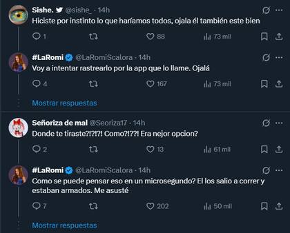 Los comentarios de los seguidores de Romi