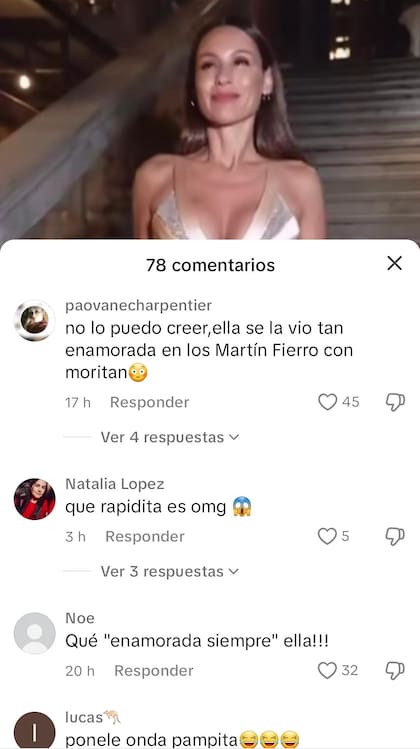 Los comentarios de los usuarios sobre la nueva relación de Pampita