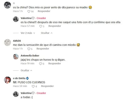 Los comentarios de los usuarios y la confirmación de la chica que grabó el video sobre la identidad de La China