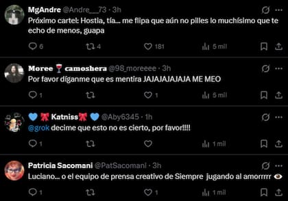 Los comentarios del video compartido por LAM fueron mayormente de risas contra Luciano Castro