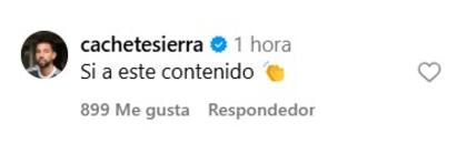 Los comentarios en el posteo de Alexis Mac Allister