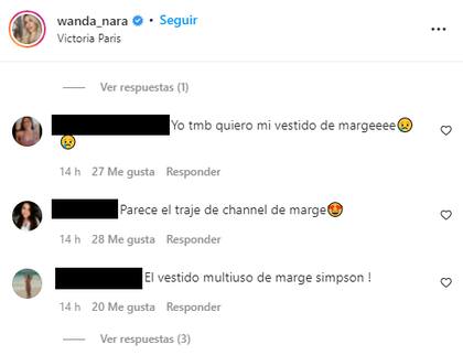 Los comentarios en el posteo de Wanda Nara se llenaron con la cómica comparación