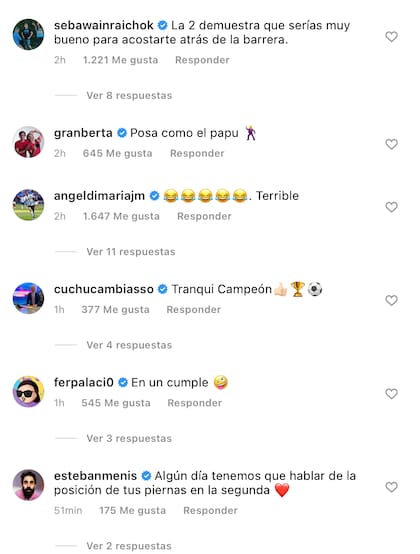 Los comentarios en las divertidas fotos del Papu Gómez