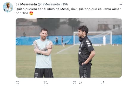 Los comentarios en las redes sobre la foto de Messi y Aimar