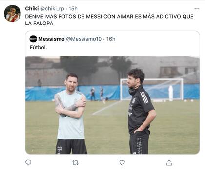 Los comentarios en las redes sobre la foto de Messi y Aimar
