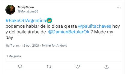 Los comentarios en Twitter por el baile de Damián Betular en Bake Off Argentina