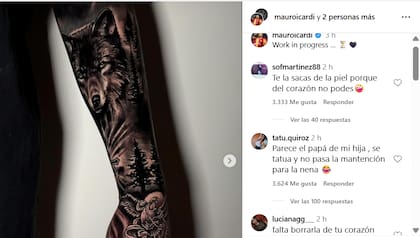Los comentarios que recibió Icardi en sus redes sociales tras pulicar la foto de su nuevo tatuaje (Foto: Instagram @mauroicardi)