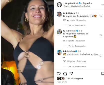 Los comentarios que recibió Pampita por su baile