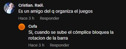 Los comentarios se encargaron de exponer el detrás de escenas del juego de la barra