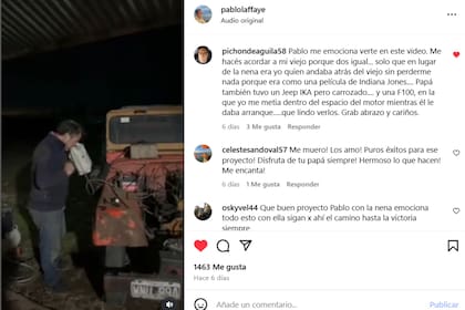 Los comentarios sobre la publicación de Pablo y su hija