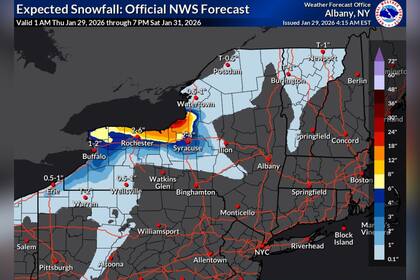 Los condados de Nueva York en alerta por nieve por efecto lago