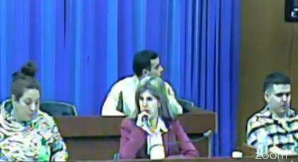 Los condenados Mercedes del Valle Ramos (izquierda) y Jonathan Barrionuevo (derecha) durante la lectura del veredicto.