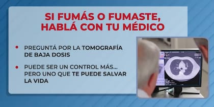 Los consejos de Tartaglione para aquellos que fuman o fumaron durante años