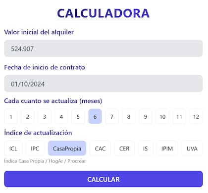 Los contratos firmados entre el 17 de octubre y el 29 de diciembre de 2023 se ajustan cada seis meses con el índice de Casa Propia