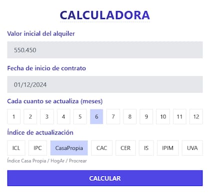 Los contratos firmados entre el 17 de octubre y el 29 de diciembre de 2023 se ajustan cada seis meses con el índice de Casa Propia