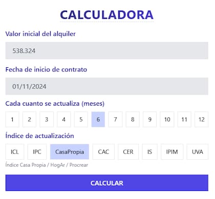 Los contratos firmados entre el 17 de octubre y el 29 de diciembre de 2023 se ajustan cada seis meses con el índice de Casa Propia