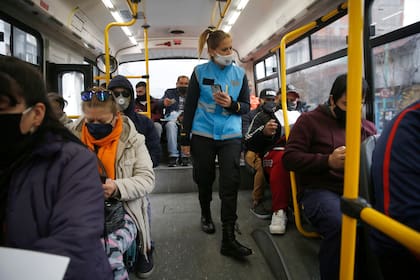 Los controles de permisos, en Av San Martín y General Paz