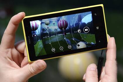 Los controles manuales de la cámara en un Nokia Lumia 1020