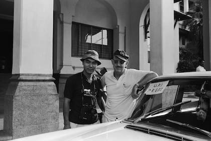 Los corresponsales de UPI, en el Royal Hotel (Camboya, 1970)