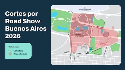Los cortes contemplados por la Ciudad Autónoma de Buenos Aires para el Road Show de Colapinto