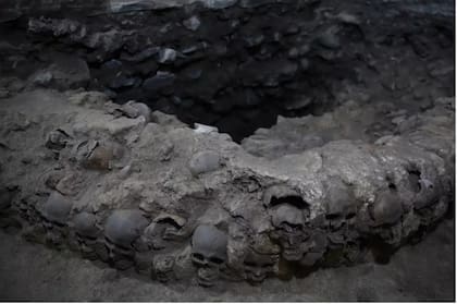 Los cráneos permanecieron intactos debajo de lo que una vez fue la capital azteca, Tenochtitlan, pero que ahora es la Ciudad de México (Foto: Gentileza LADbible)