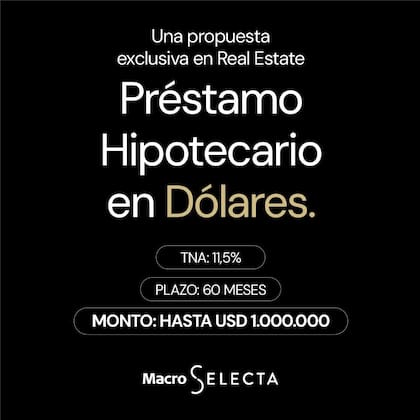 Los créditos hipotecarios en dólares tienen un plazo máximo de 60 meses