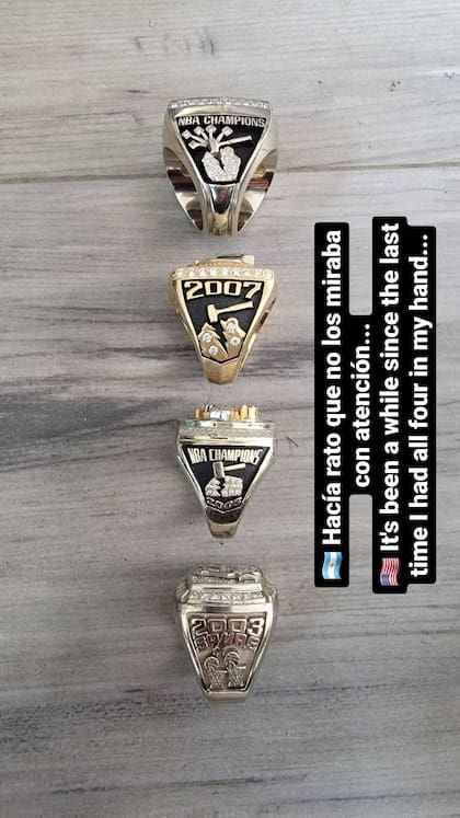 Los cuatro anillos de la NBA que conquistó Manu Ginóbili con San Antonio Spurs