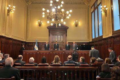 Los cuatro ministros de la Corte Suprema participaron del acto de jura de los consejeros de la Magistratura