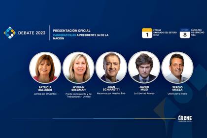 Los debates presidenciales serán el 1° y el 8 de octubre