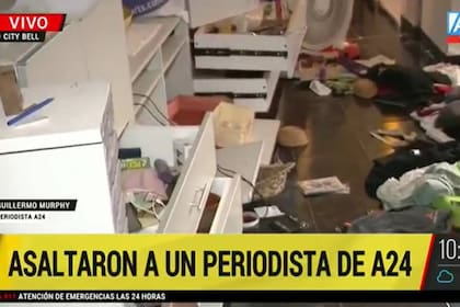 Los delincuentes revolvieron todo dentro de la casa del periodista Guillermo Murphy