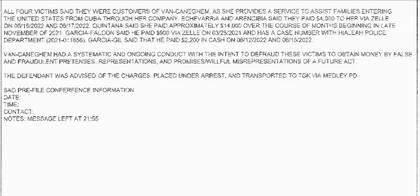 Los delitos que se le atribuyeron a la presunta estafadora de cubanos