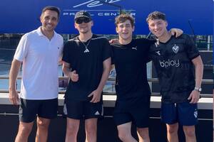 Los deportistas y el músico se divirtieron en la tarde de Barcelona (Foto: @fernando_belasteguin)