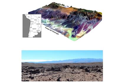 Los depósitos de vidrio se extienden a lo largo de un corredor de 75 kilómetros en el norte de Chile